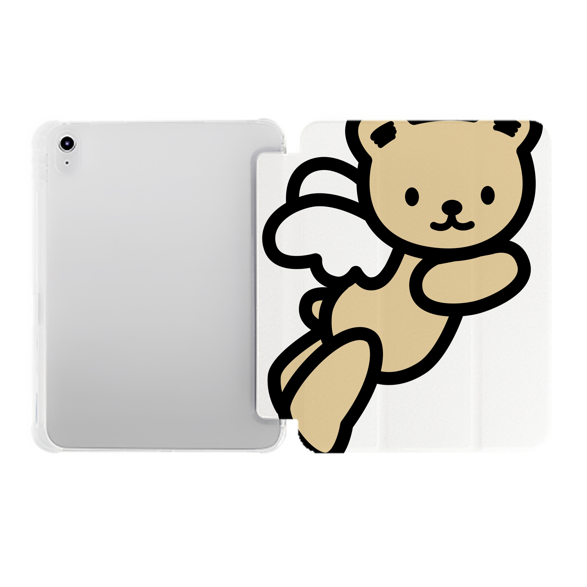 （画像用） Hello Kitty ハローキティ IPad ケース ペン収納付き 三つ折りスタンド PUレザー×シリコン 対応機種9.5/10.5/10.9インチ